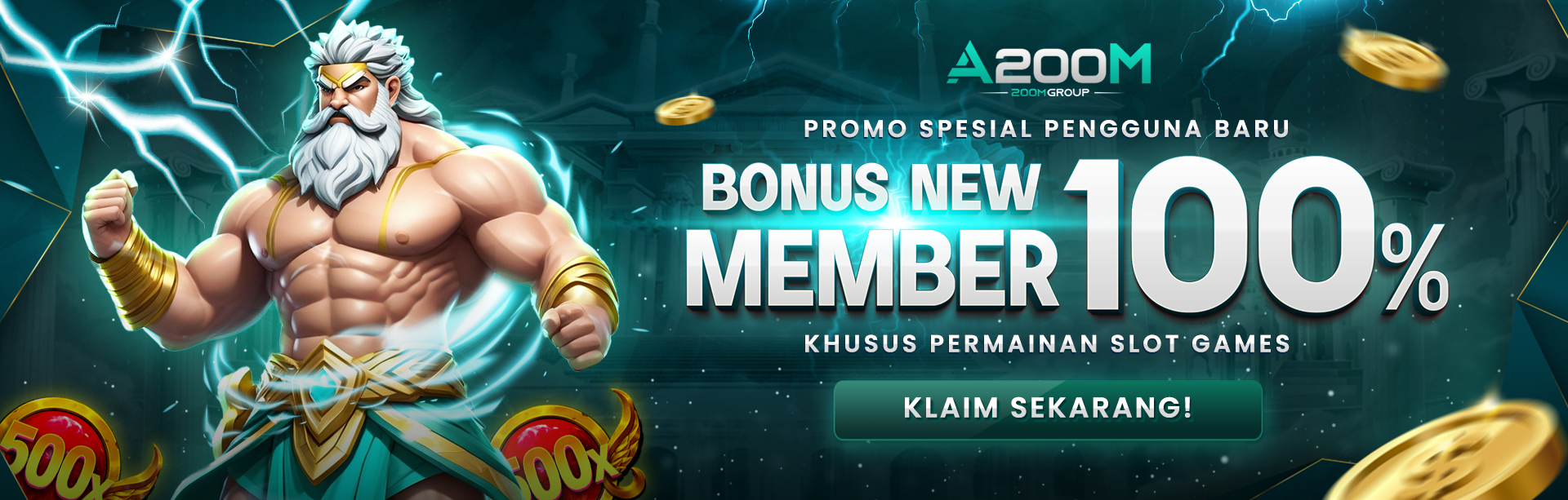 BONUS NEW MEMBER 100% (SLOT)