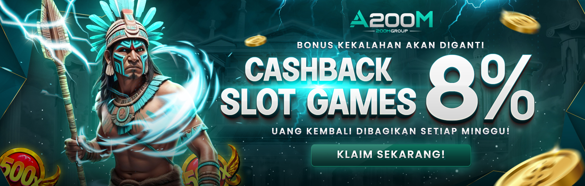 BONUS CASHBACK HARIAN 8% (SLOT)