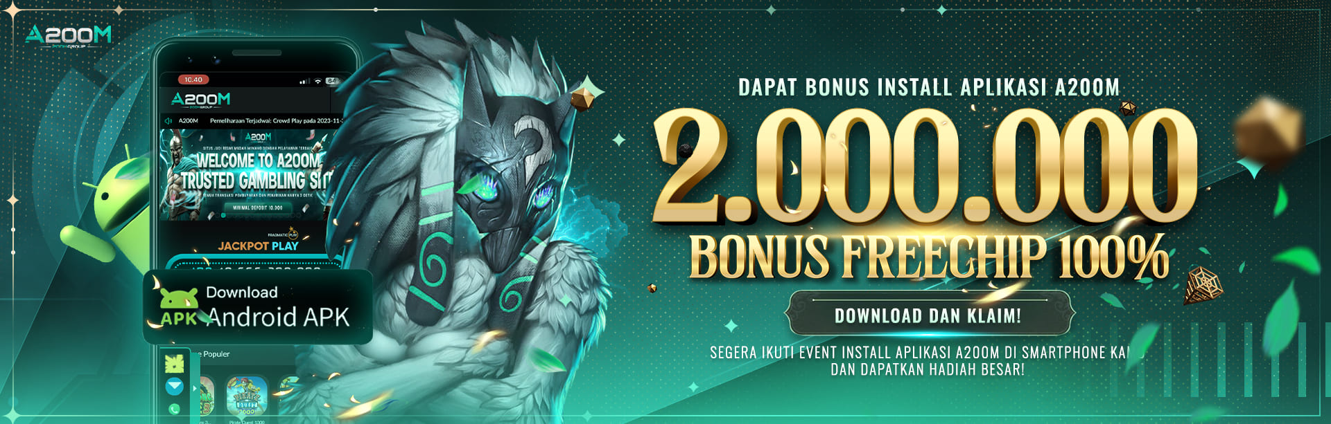 BONUS DOWNLOAD APK FREECHIP 100% 2 JUTA